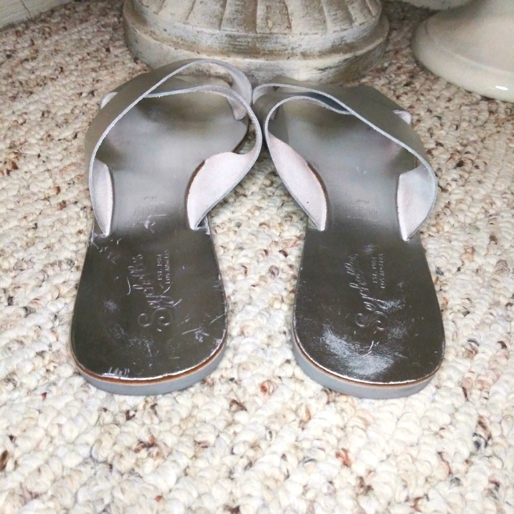 Anthropologie Silver Sandals - Picture 5 of 7